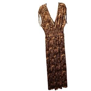 Rebdolls Animal Print Maxi Dress Women's 5x NWT